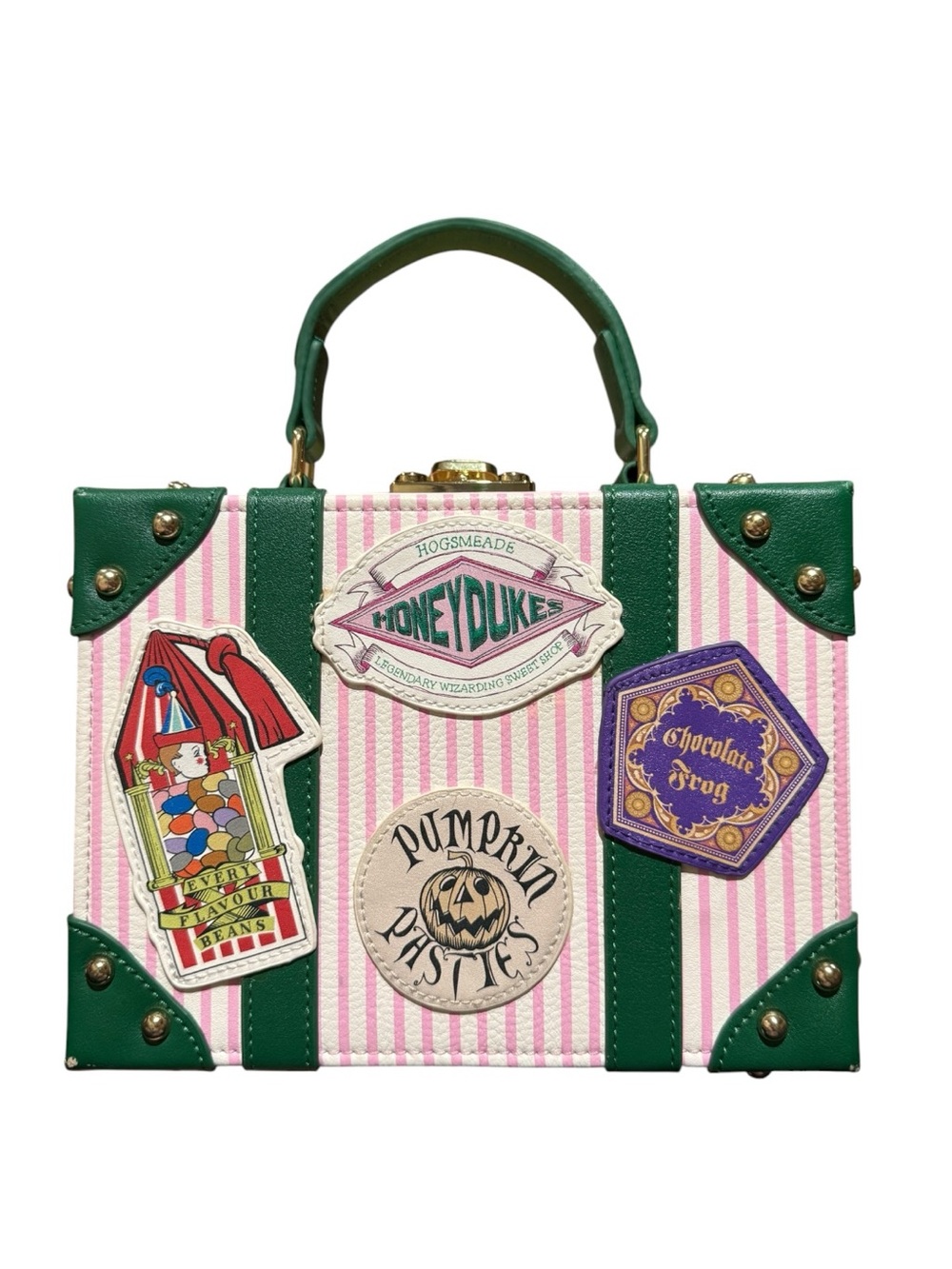 HoneyDukes Harry Potter Pink & Green Patchwork Trunk Bag Crossbody, Brand New